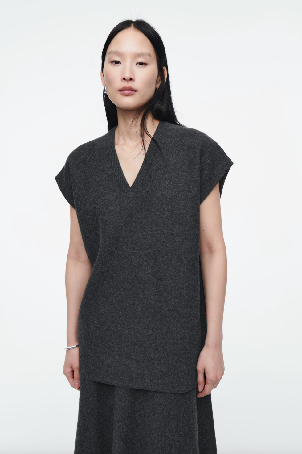 Oversized Boiled-Wool Vest